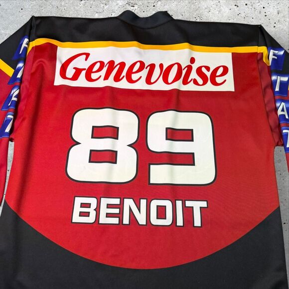 Geneve-Servette HC Swiss Hockey Jersey XL #89 Benoit RIV Vtg National League NLA - Picture 7 of 11